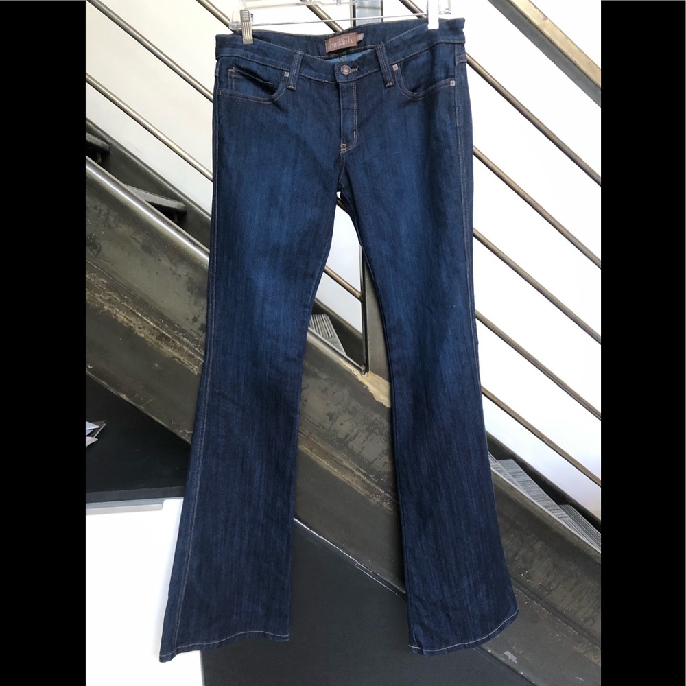 Frankie B vintage dark low rise stretch bootcut jeans 30